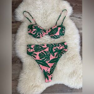 Volcom bikini with palm trees